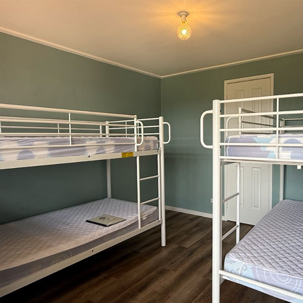 bunk room for 4 guests in a room