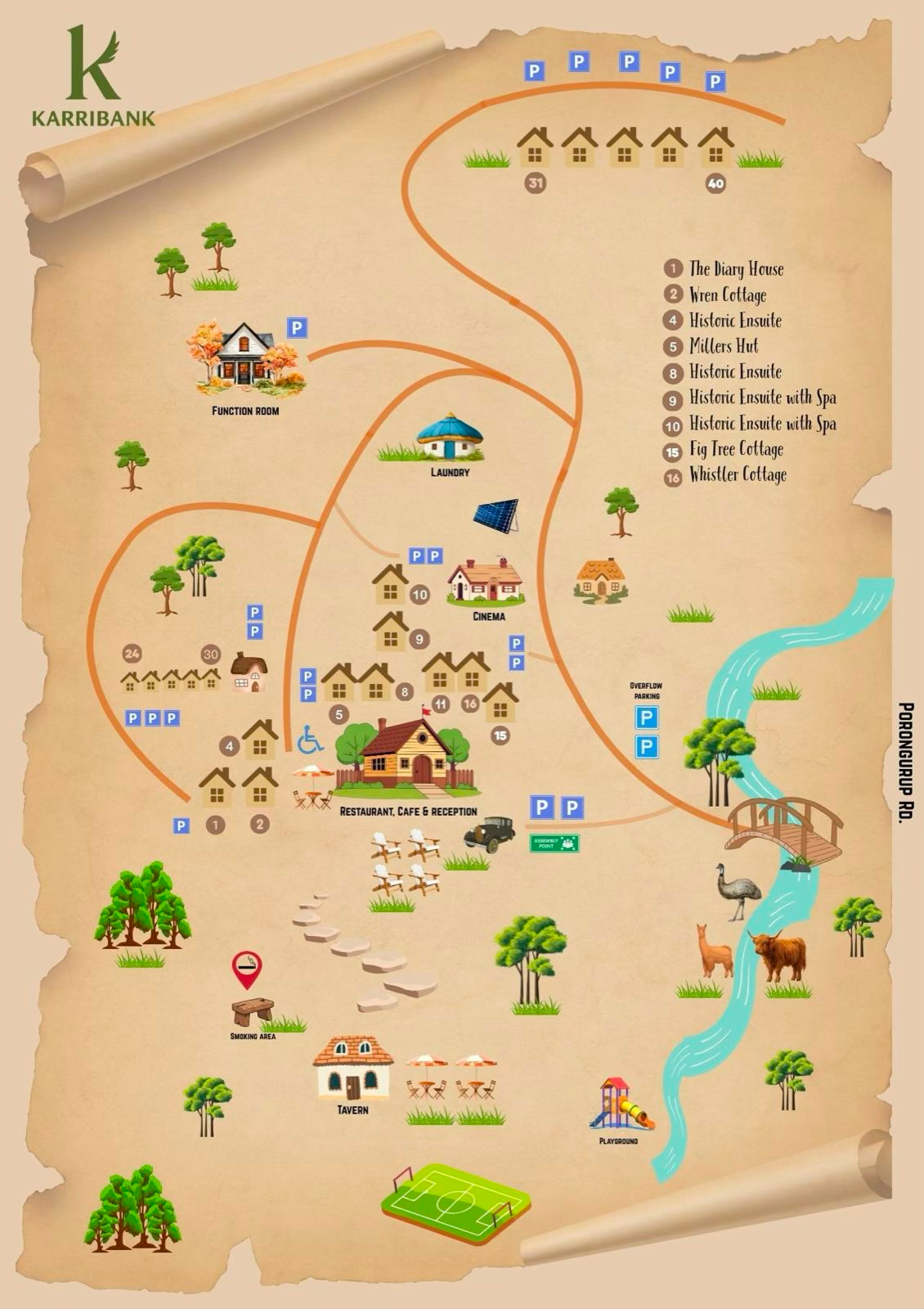 porongurup accommodation map at Karribank