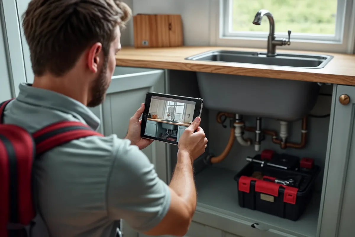 Smart Service is a plumbing scheduling app and dispatch app for field techs. Capture fixture history, water heater specs, photos, signatures, and QuickBooks-synced invoices from the phone. Emergency leaks, service work, and water heater installs on one platform.