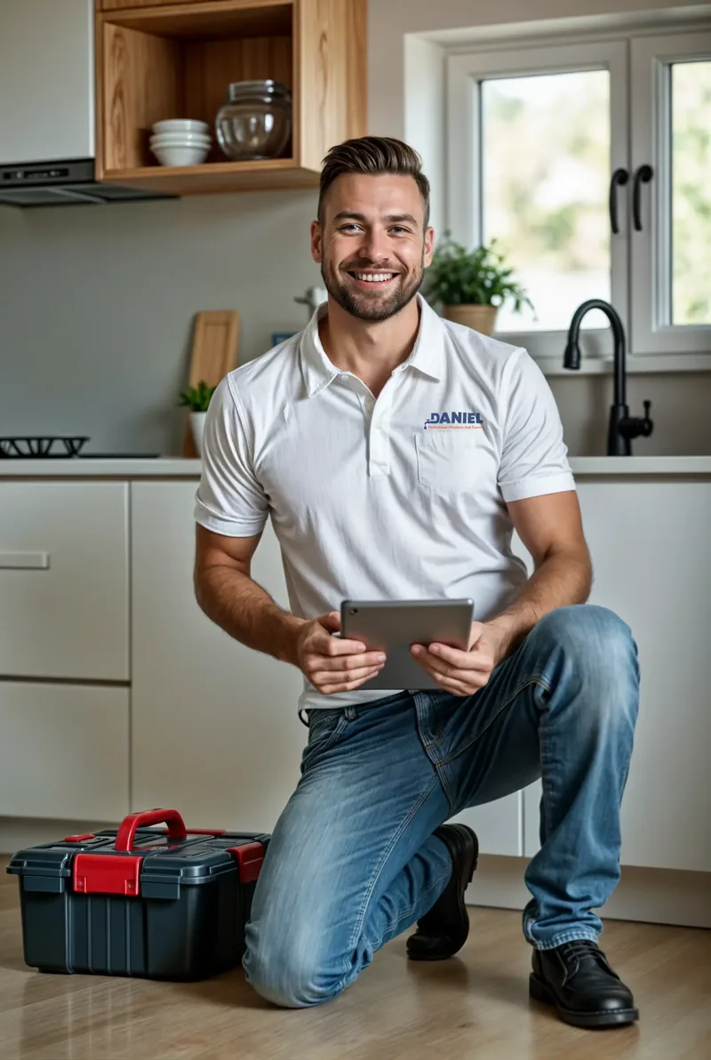 Plumbing employee using Smart Service