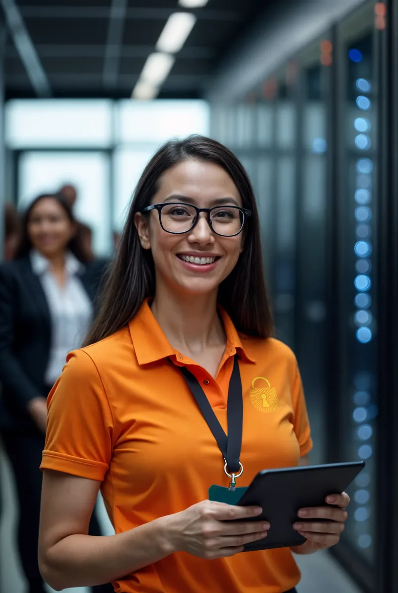 Computer & IT service team member in the field