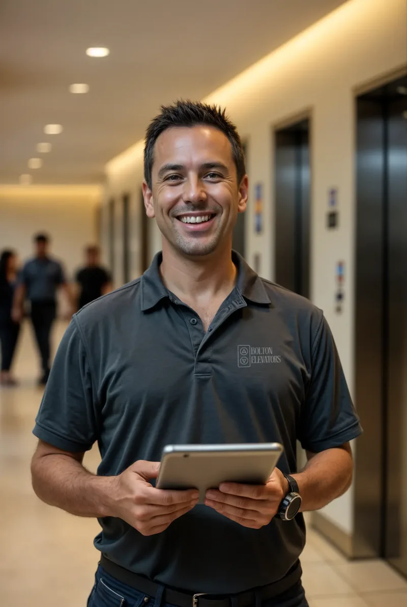 Elevator Service team member in the field