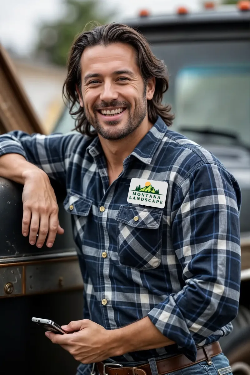 Landscaping team member in the field