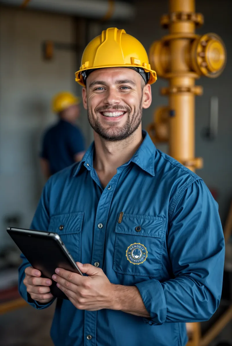 Mechanical Contractor team member in the field