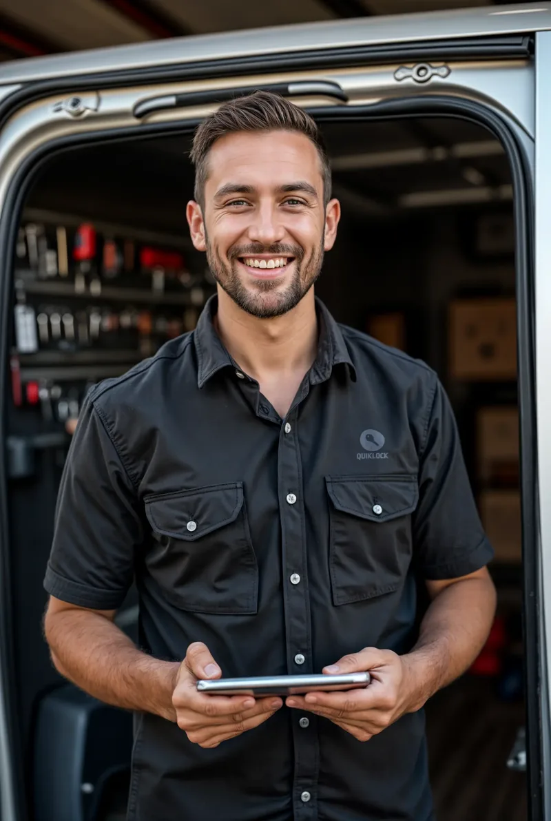 Locksmith team member in the field