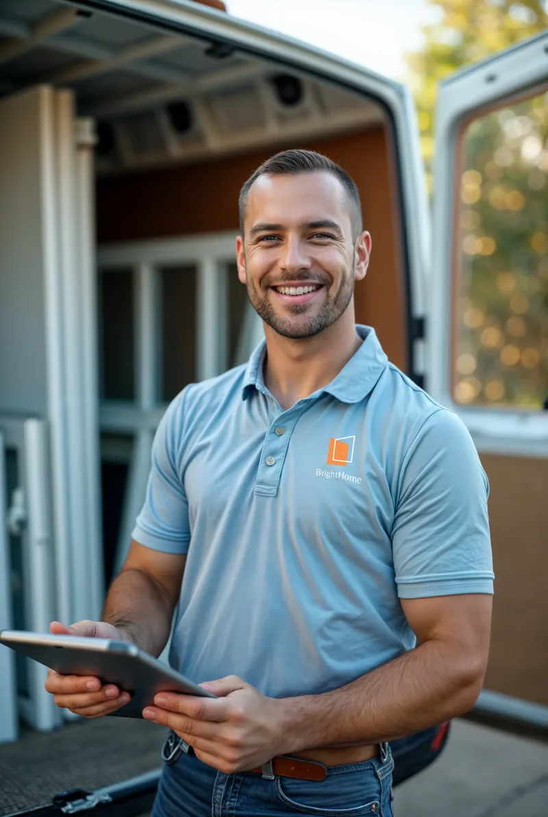 Window Cleaning team member in the field