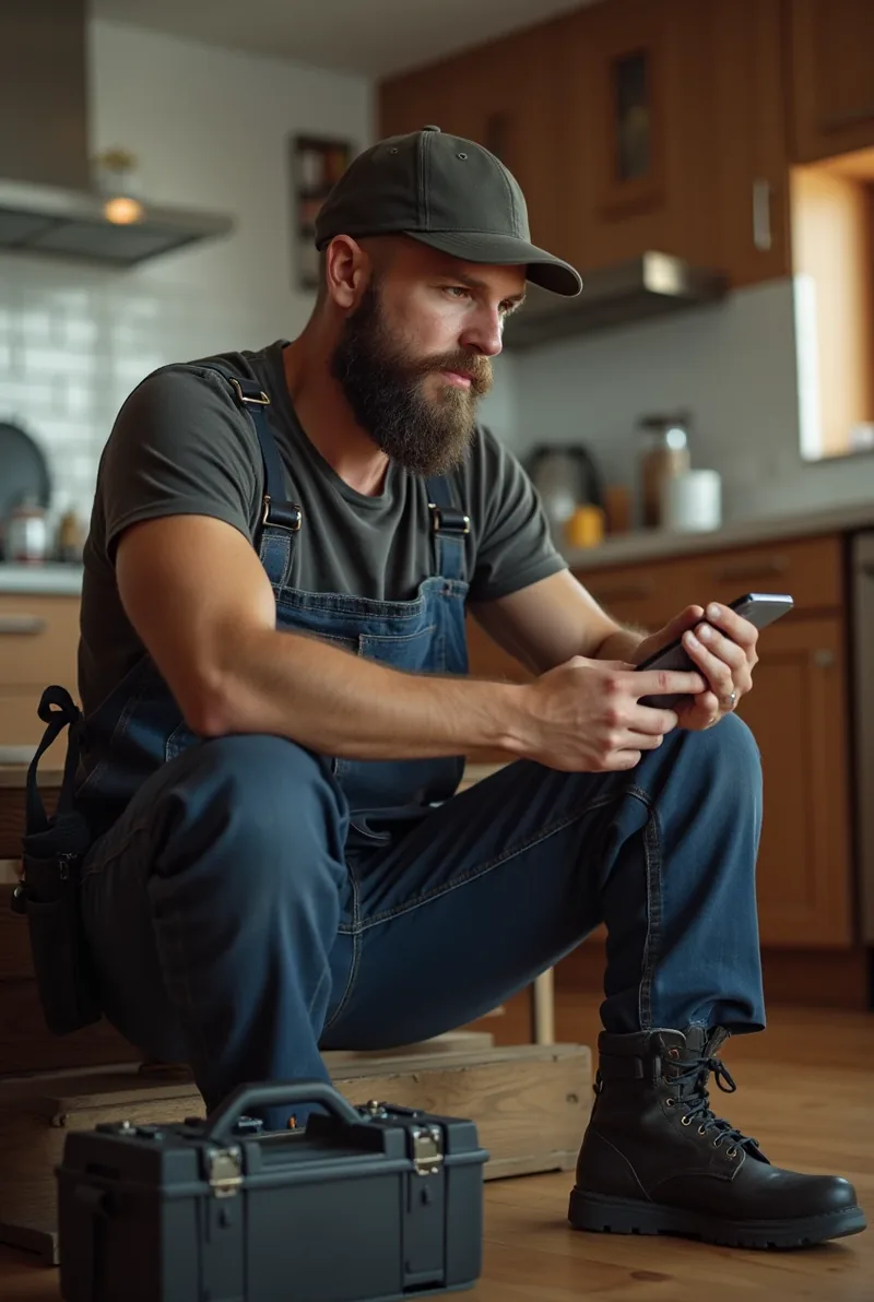 Plumbing team member in the field