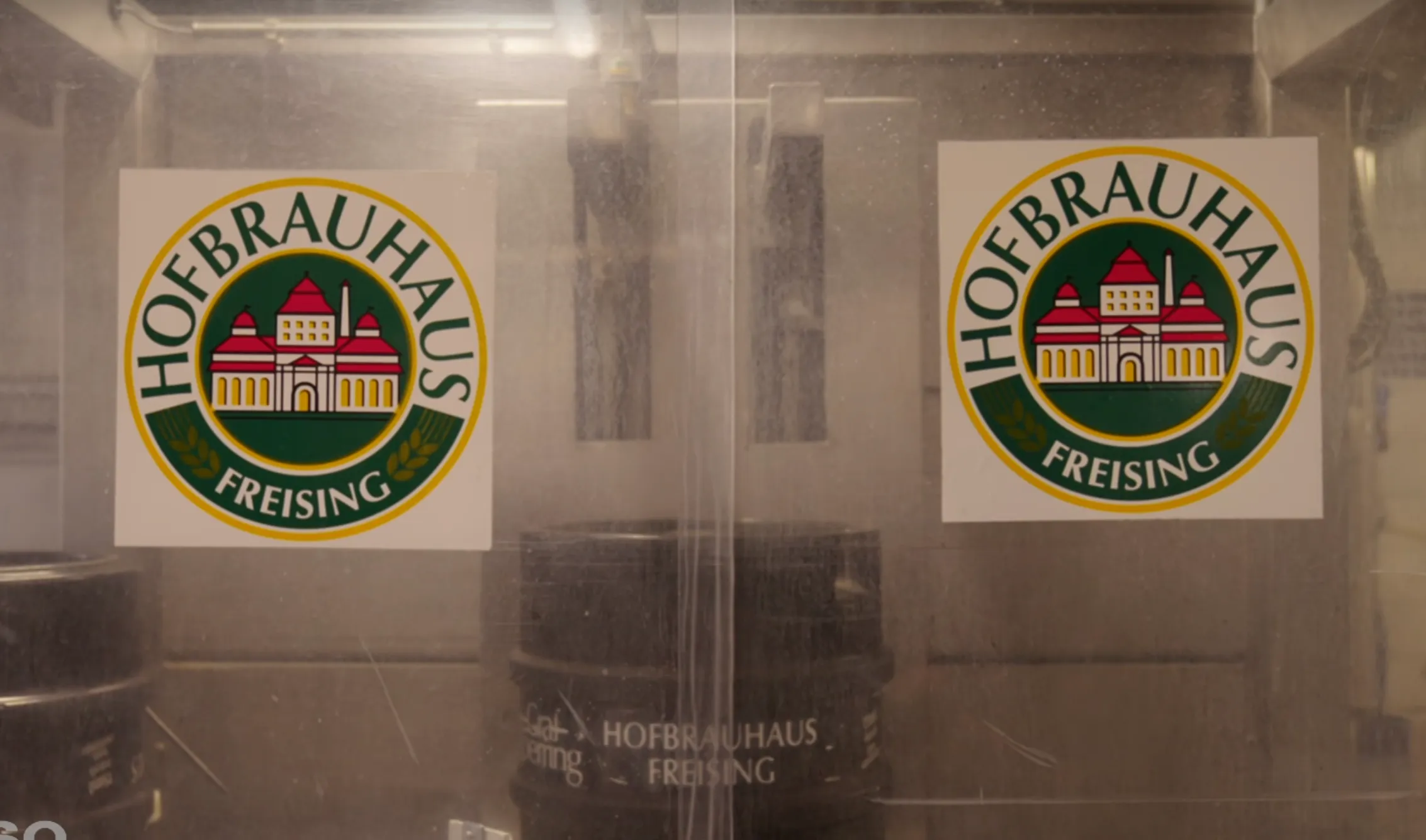 Modern brewery with fermentation tanks for beer production