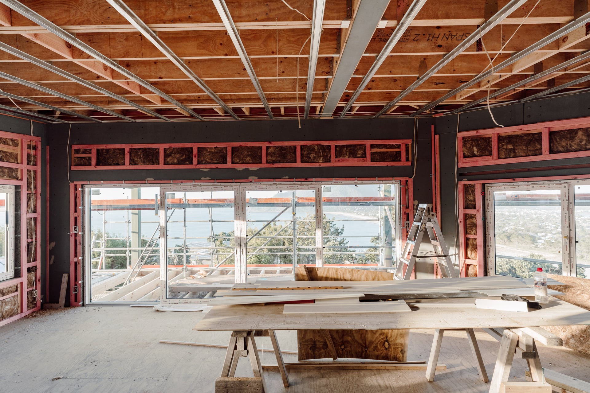 Tairua renovation in progress, Coromandel
