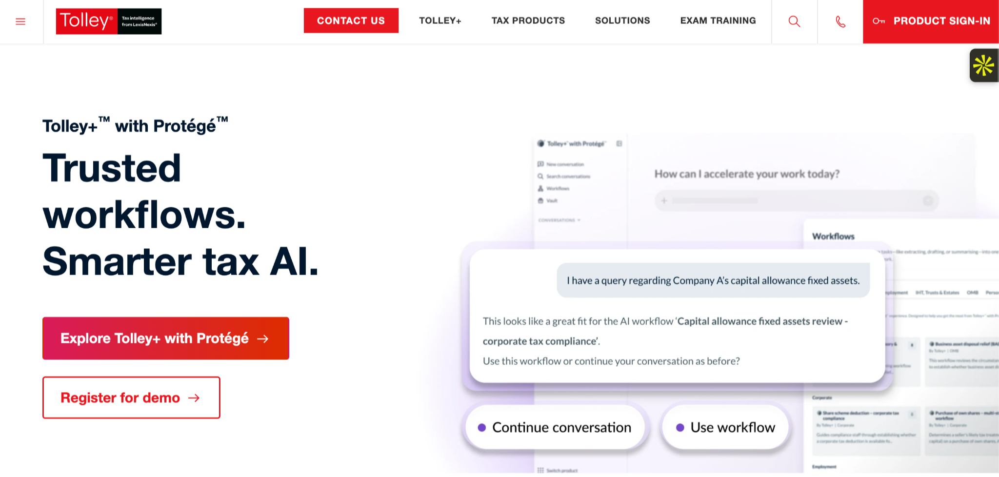 An image of Tolley+ with Protege webpage