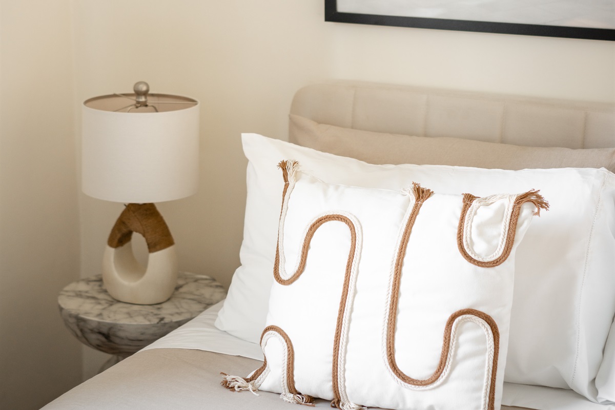 Minimalist bedroom corner with elegant details.