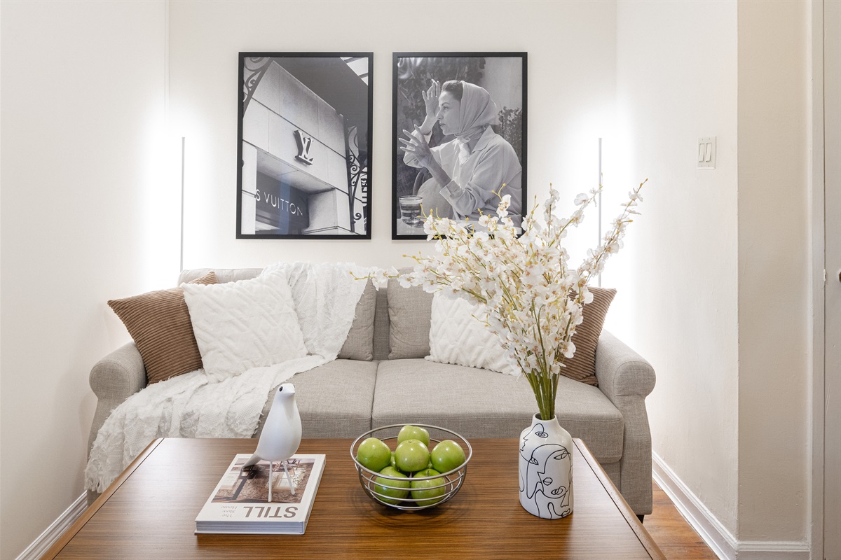 Cozy living room corner with modern charm.