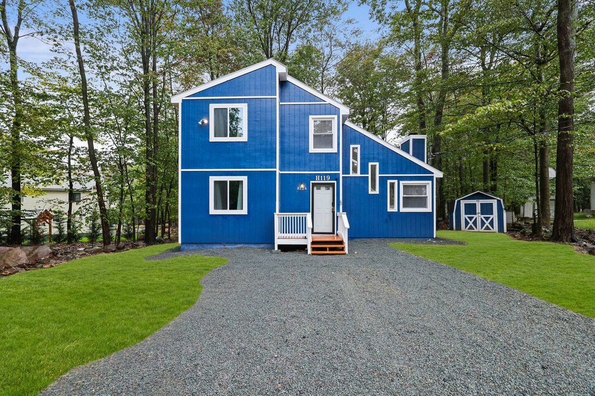 Gated community access — Pocono Farms East includes lake, beach, and recreational amenities.