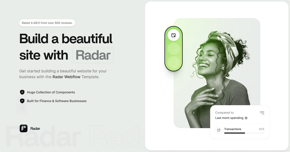 Radar - Webflow HTML website template