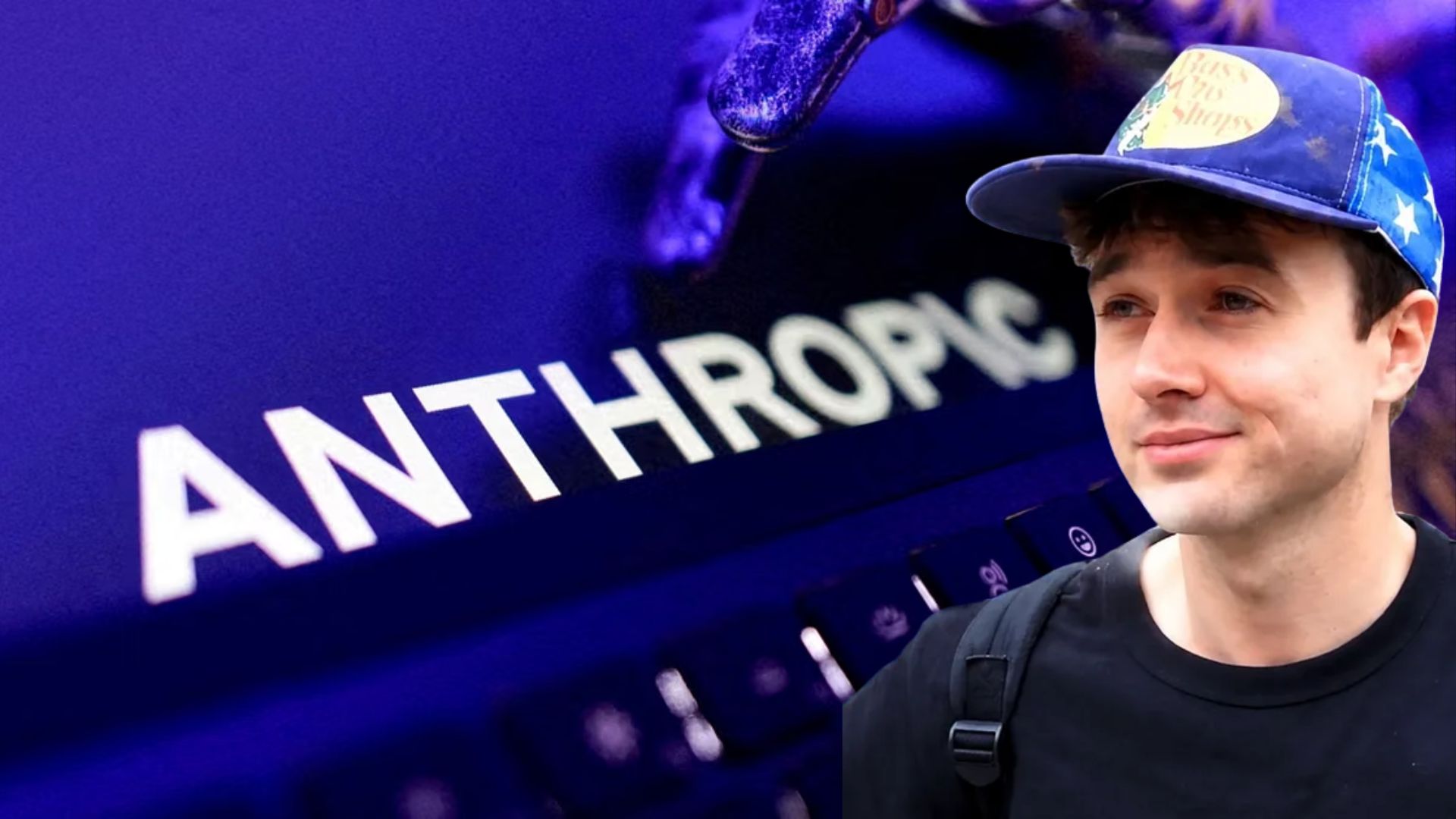 Jacob Coxon devant le logo Anthropic, chercheur qui quitte l'industrie de l'IA