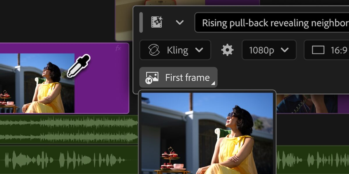 Interface de montage vidéo assisté par IA dans Adobe Premiere Pro