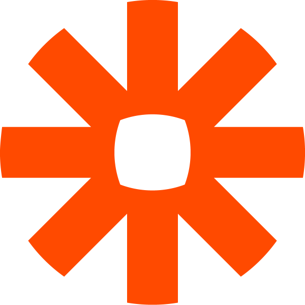 A striking white sunburst icon.