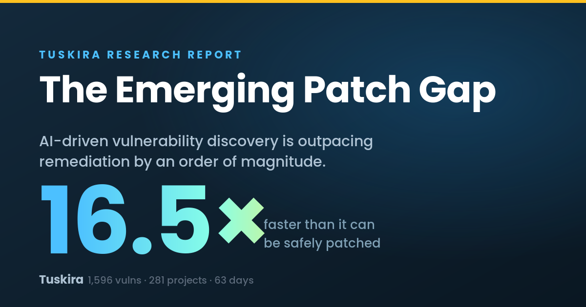 The Emerging Patch Gap | Tuskira Research Report cover