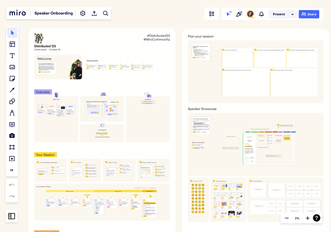 40 different Miro templates and Mural workshops designed by visual designer Lucie Agolini