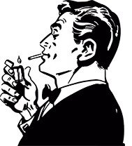 Silhouette of a person talking into a microphone with headphones on.