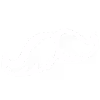 White stylized mustache icon on a transparent background.