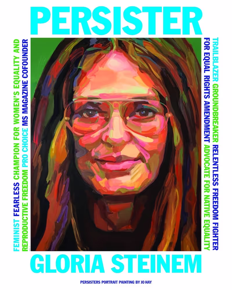 Gloria Steinem 16×20 Poster painted by Jo Hay for Womencrafts Provincetown