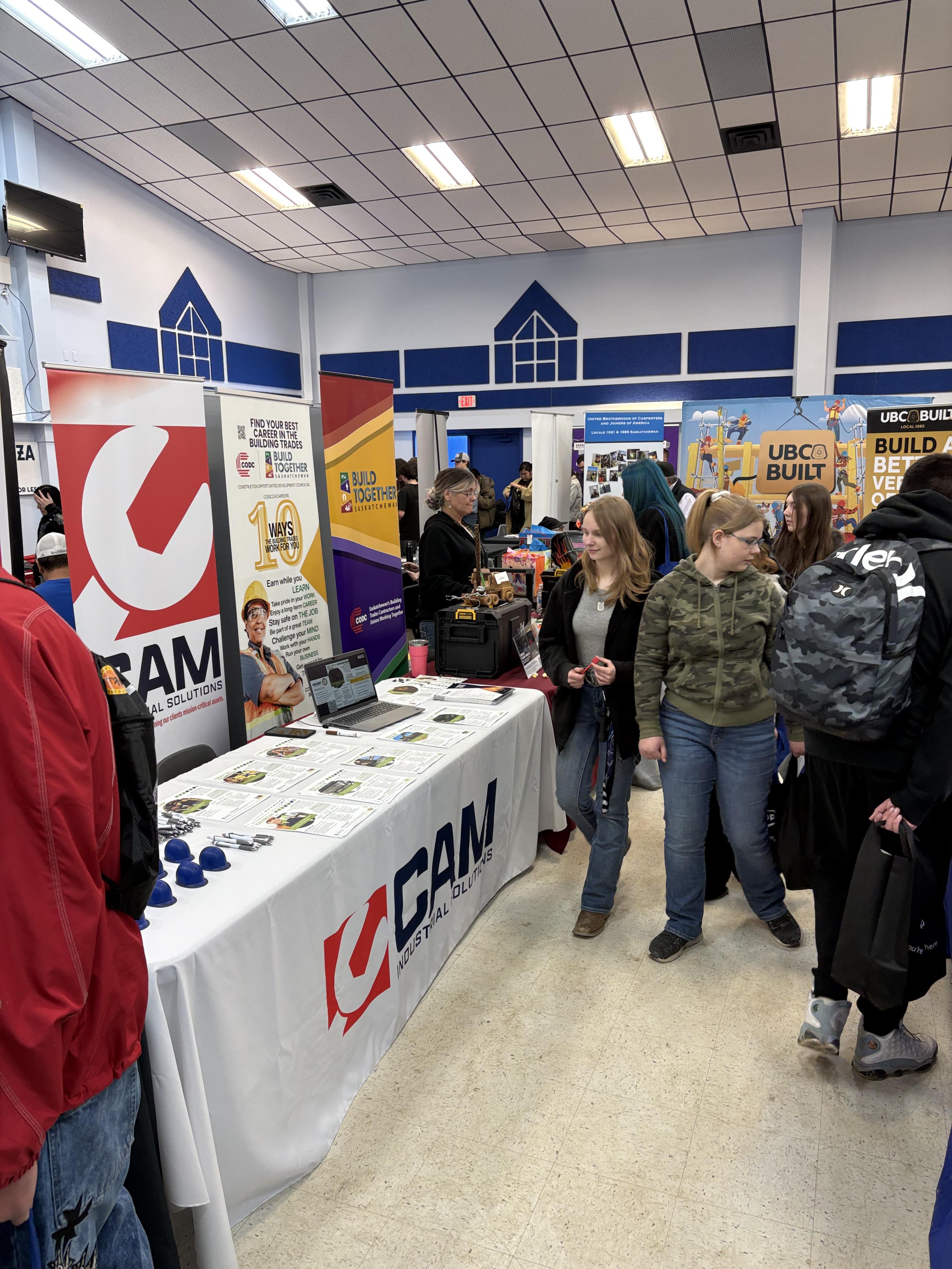 CAM Industrial Solutions booth at the George Gordon First Nation Career Fair