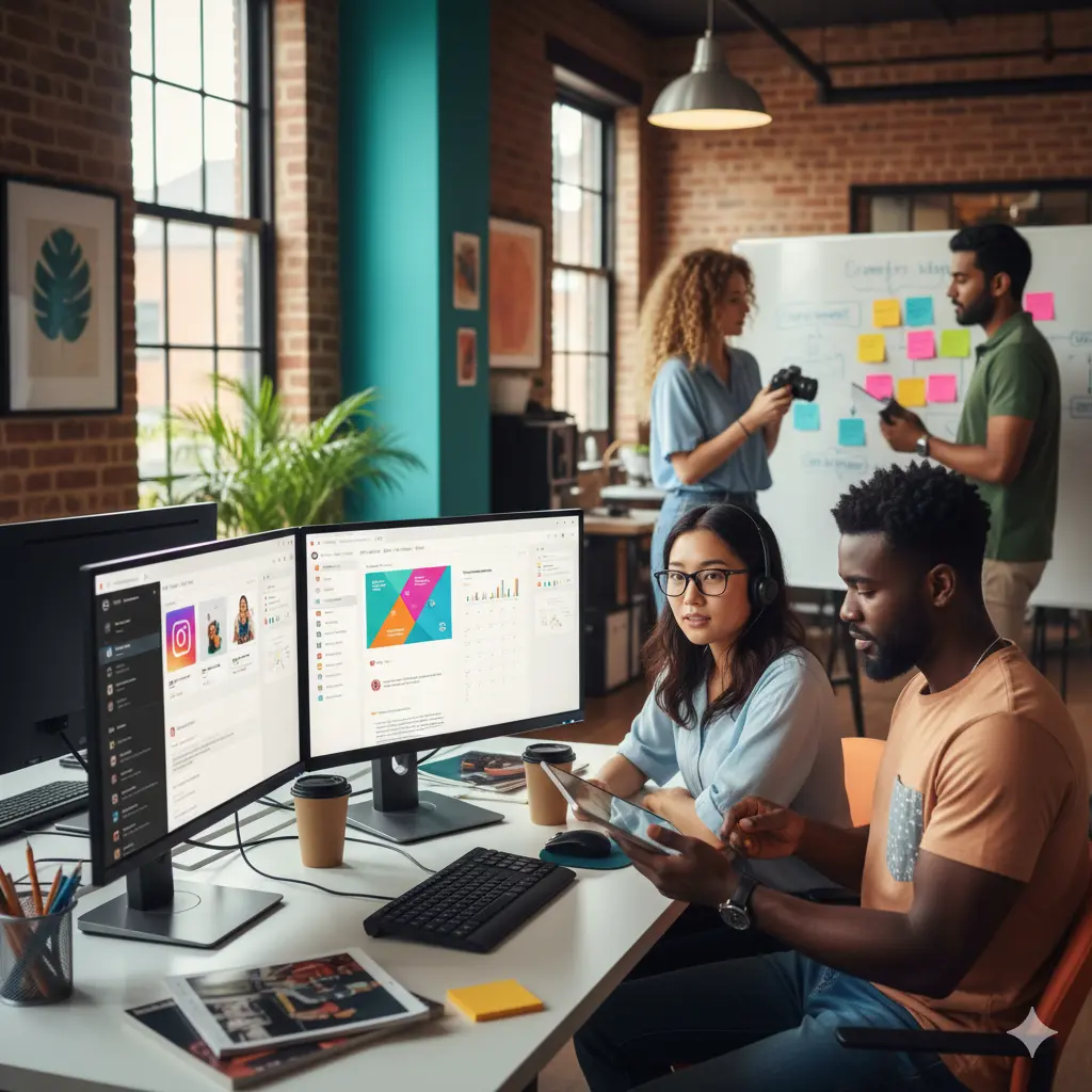 Small Business Virtual Assistant team collaborating