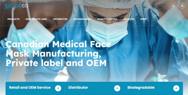 JYCare as a trusted provider of medical devices ‘made in Canada’ i.e. manufactured locally