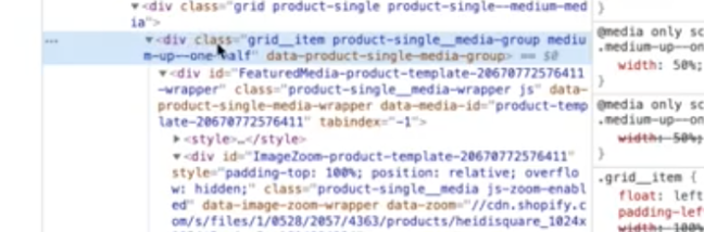  Step 7. Finding the div element in the Shopify template