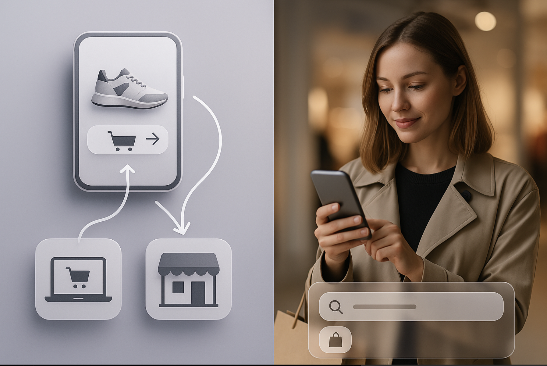 Woman making online purchase illustrating DTC