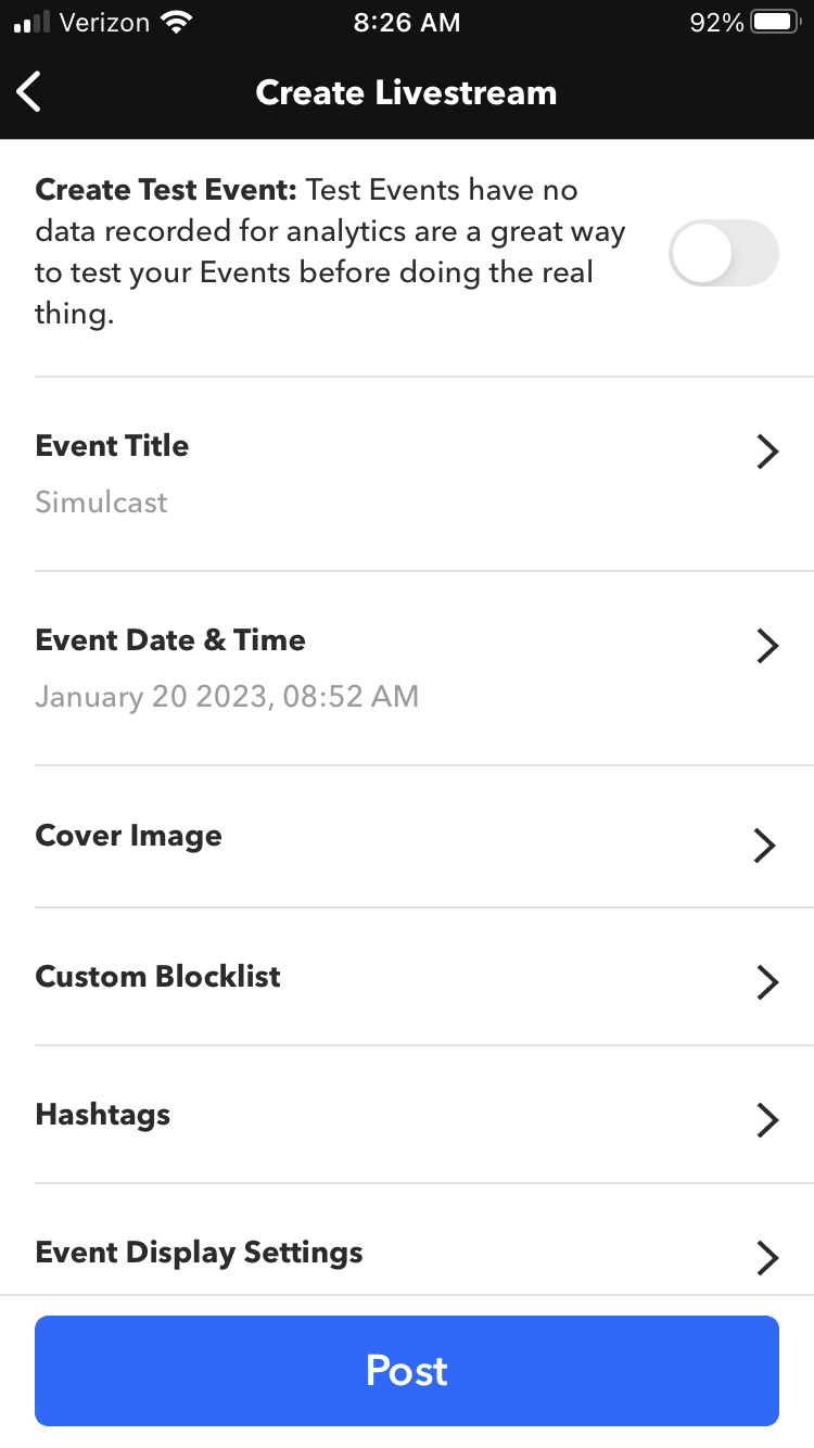 Livestream with the Firework Camera App2