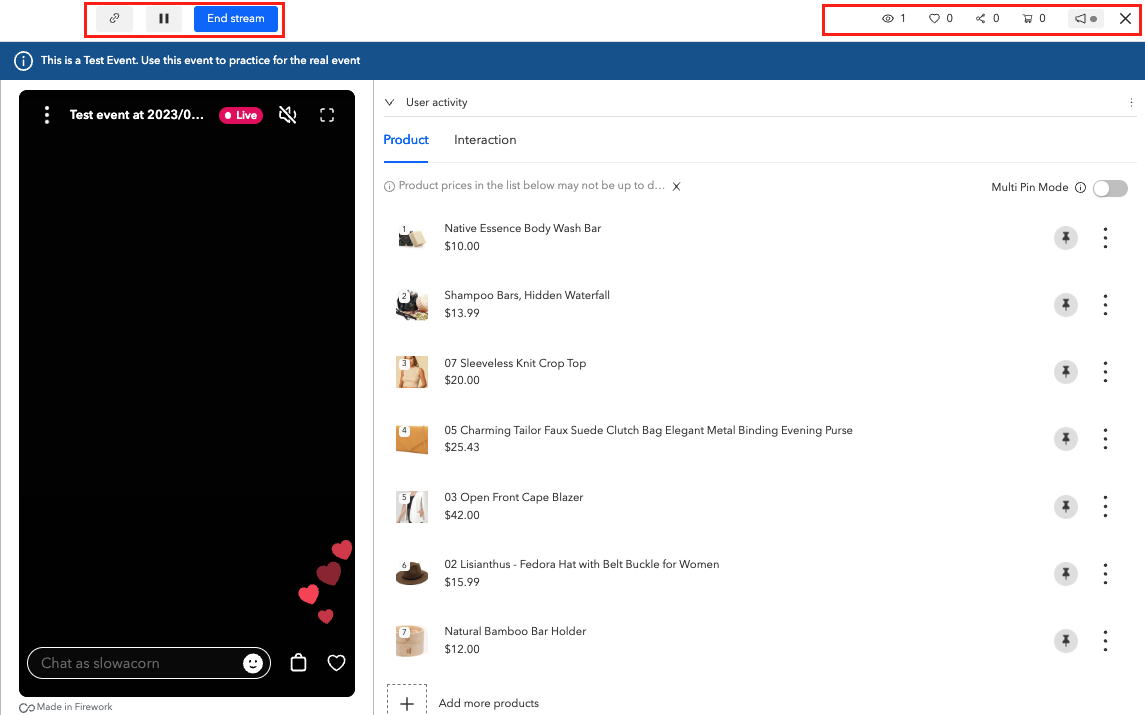 Livestream Assistant mode1