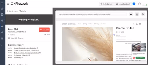 visitor recieving a call