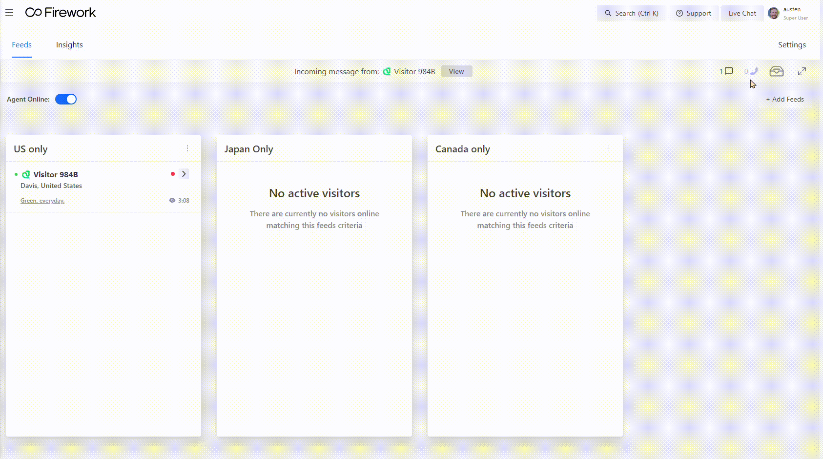 Inbox and start and session