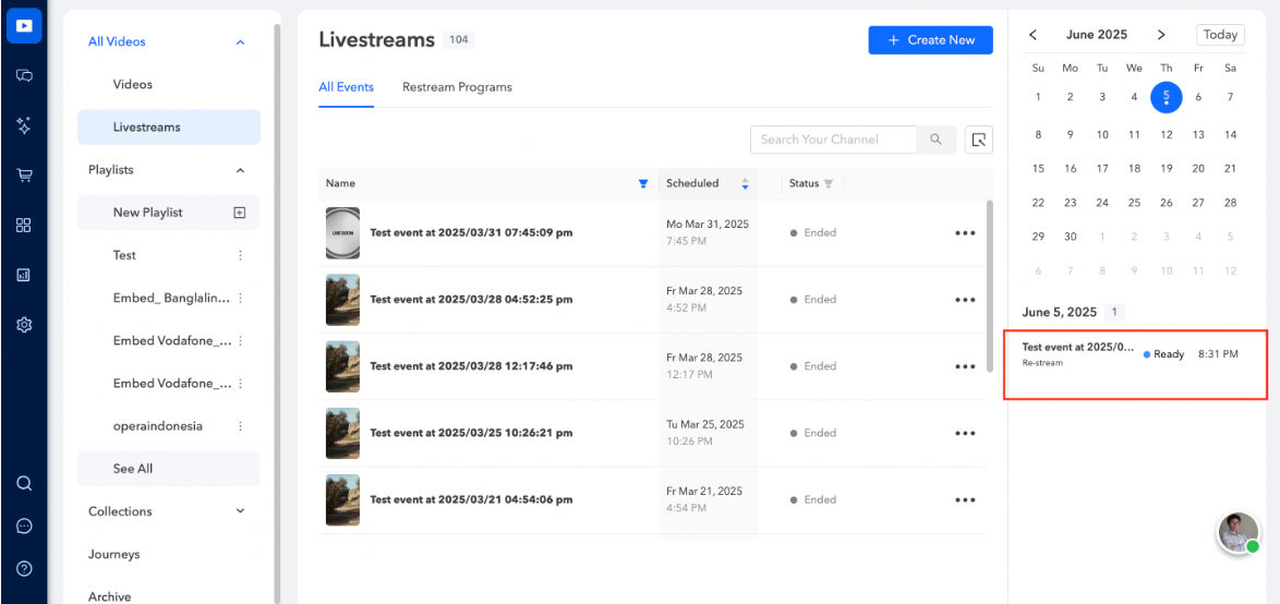 setup Livestream event9