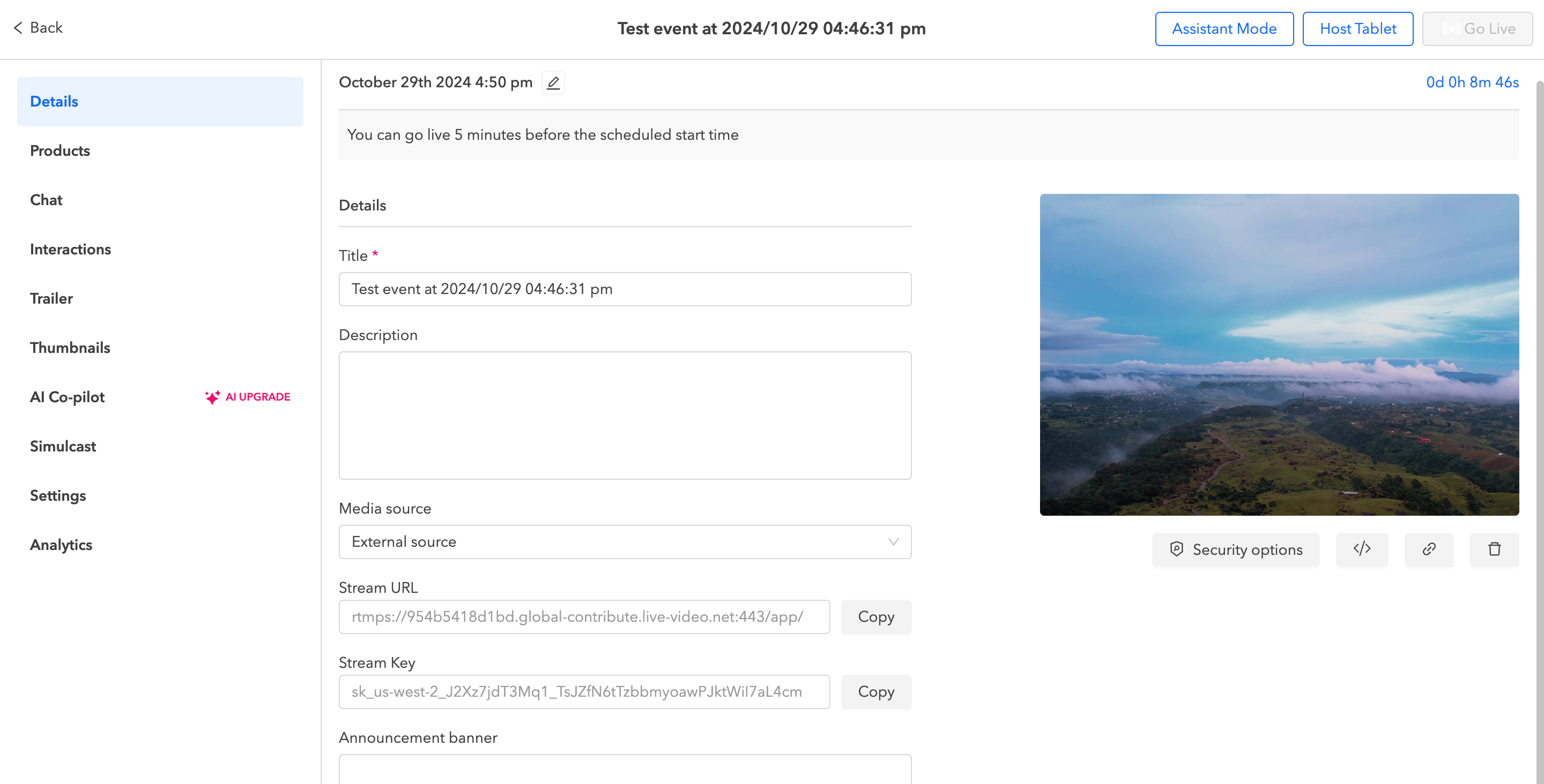 Horizontal Livestream Event2