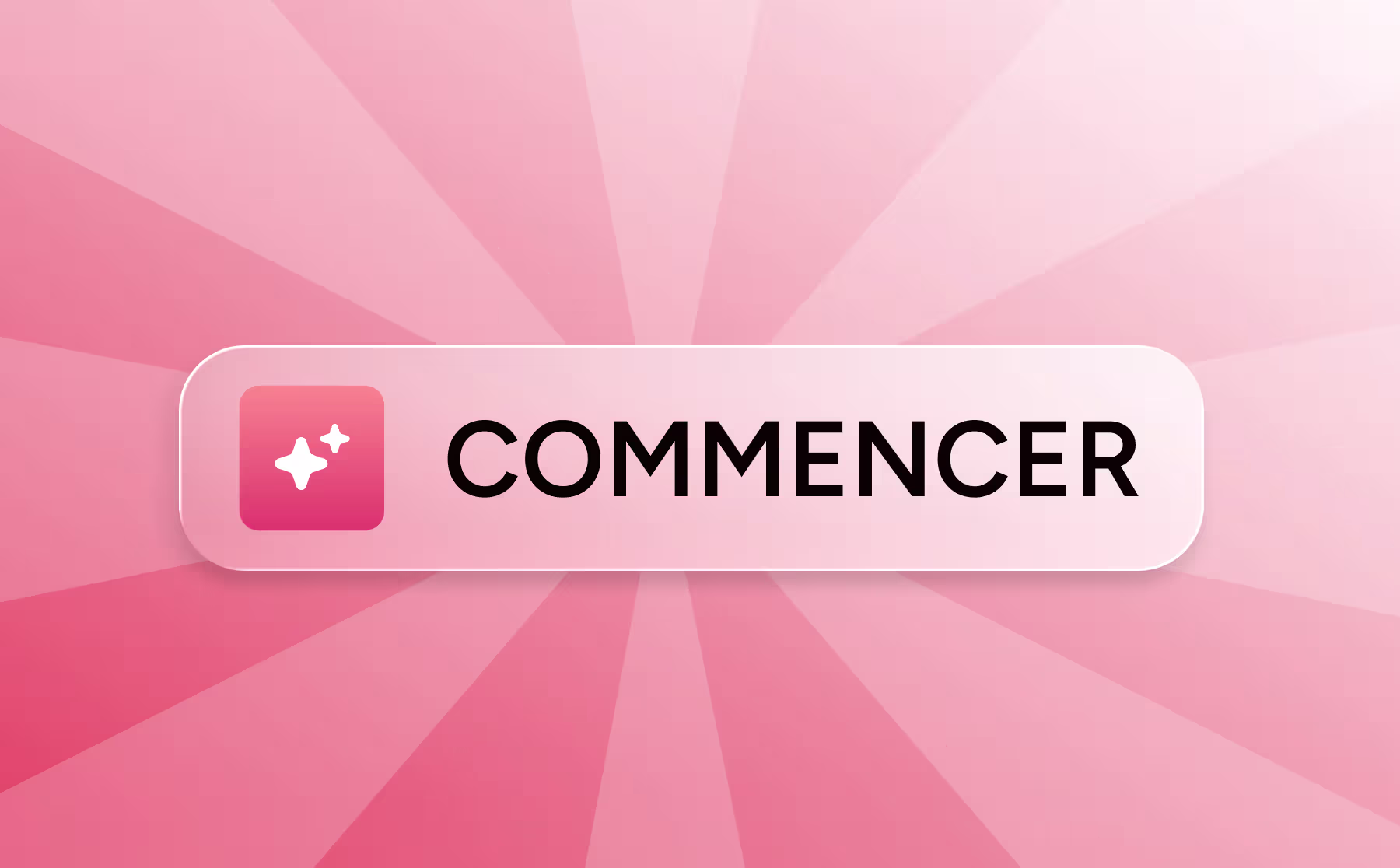 Pink “Get Started” button on a radiating pink background.