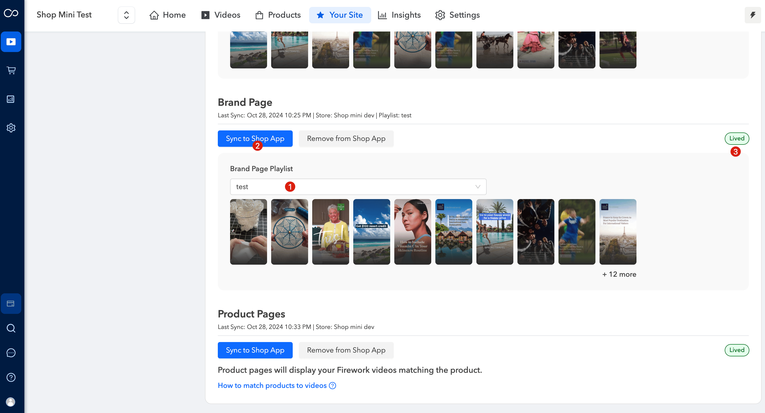 Leverage Firework Videos in Shop App10