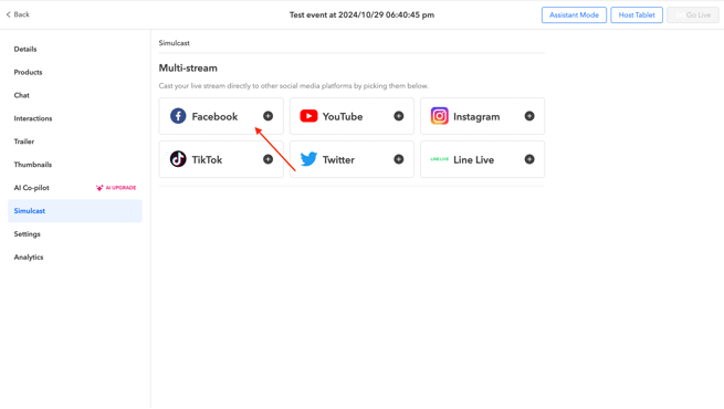 Facebook Livestream Simulcast
