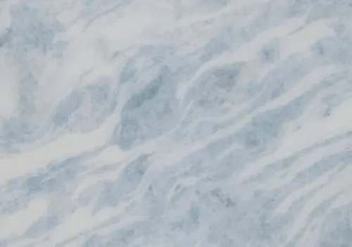 Marble-like wall swatch featuring blue veining.