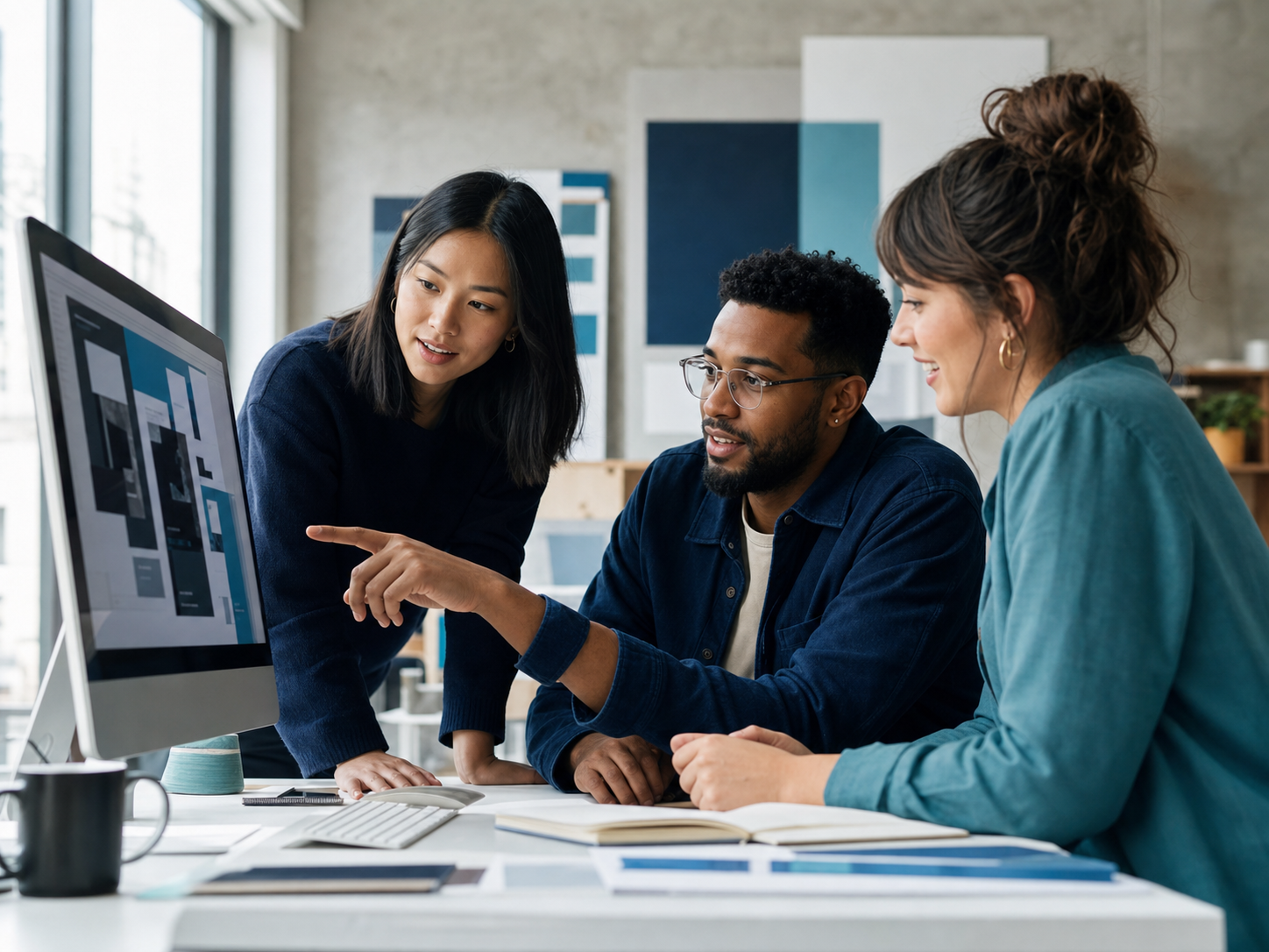 Vortreks team collaborating on creative strategy and organized business execution