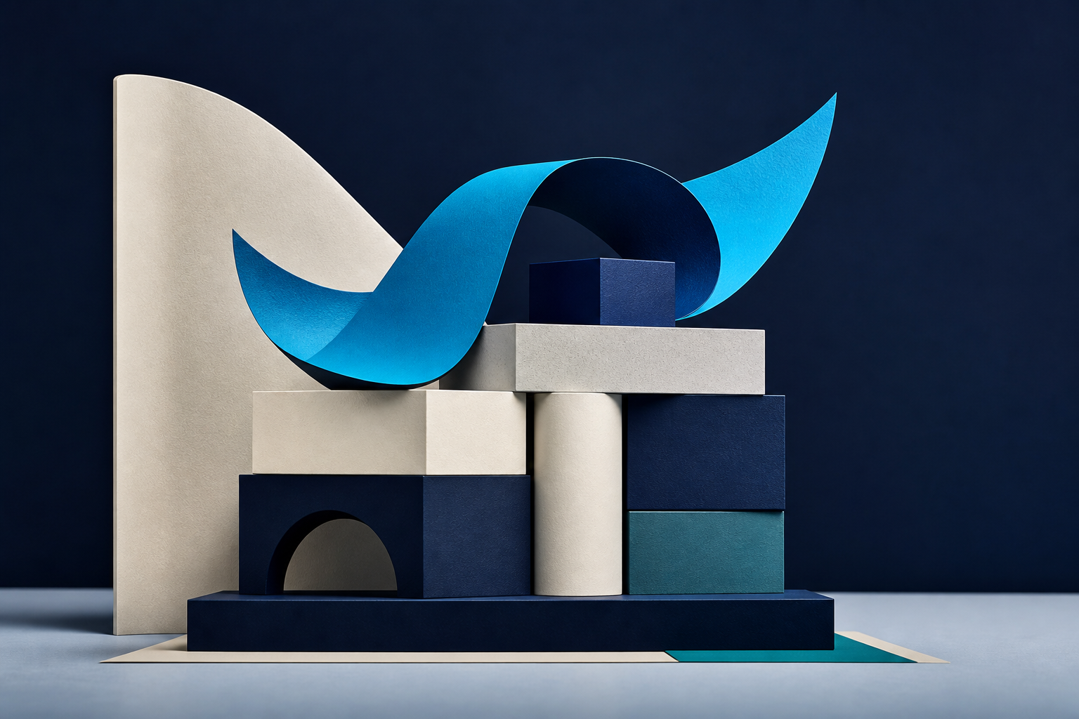 Conceptual foundation blocks supporting a distinctive brand structure