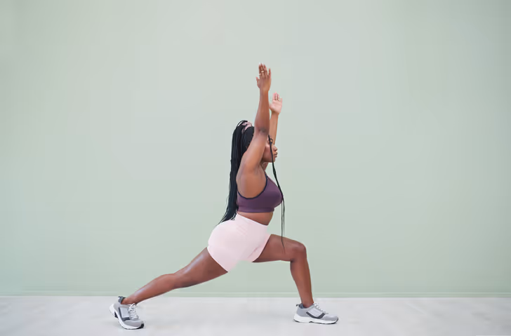 Woman in yoga pose