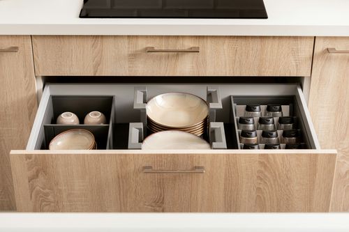 Organized drawer for plates