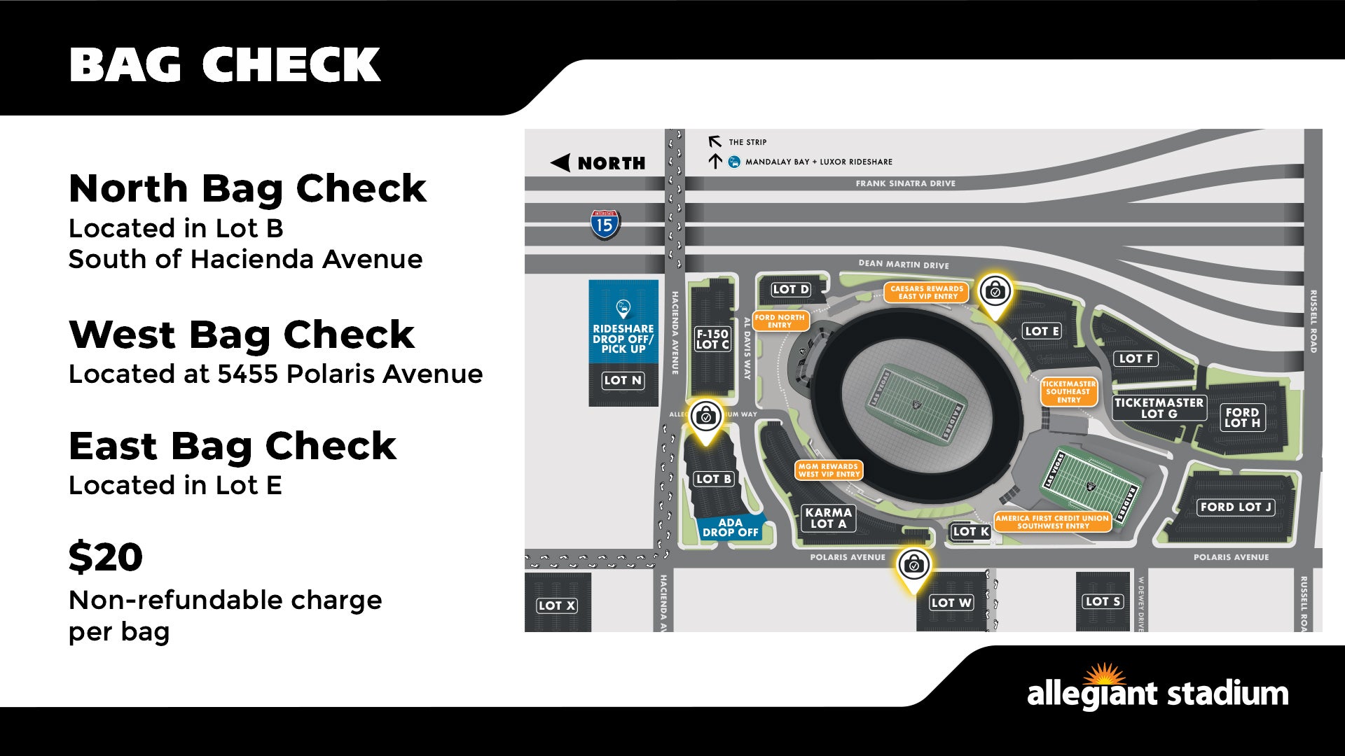 Bag Check Locations