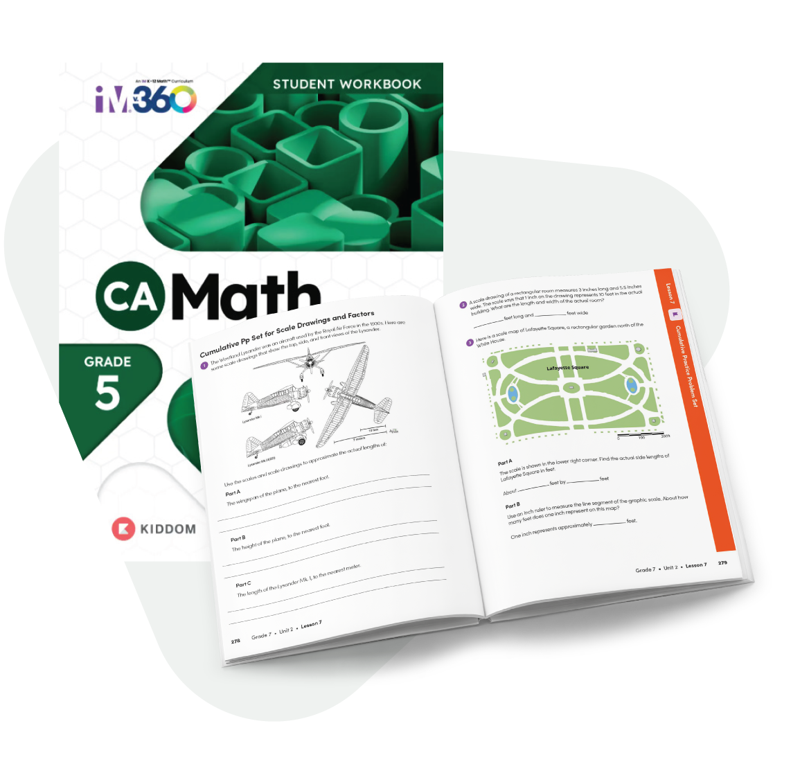 California Math Textbook and open spread