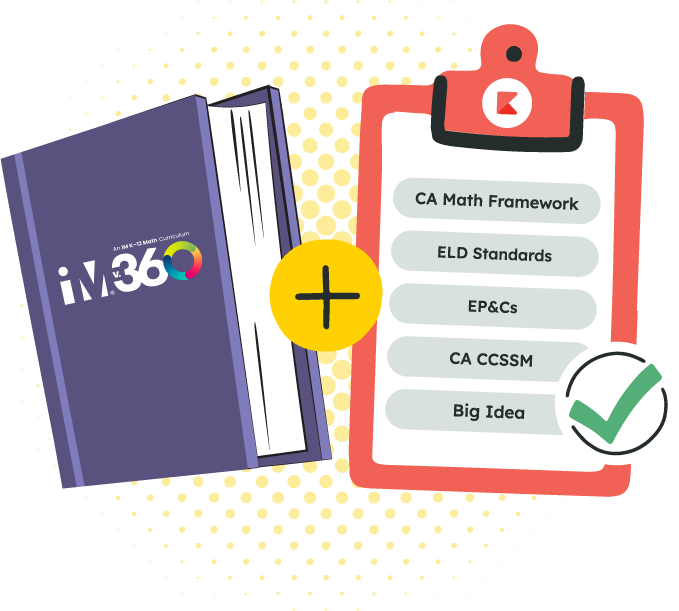 IMv360 book next to a clipboard with CA standards listed