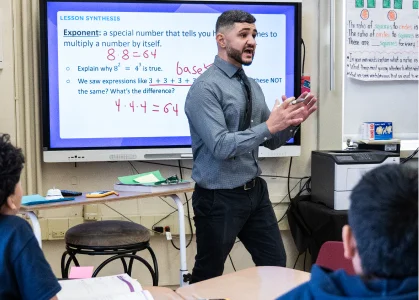 Teacher in action