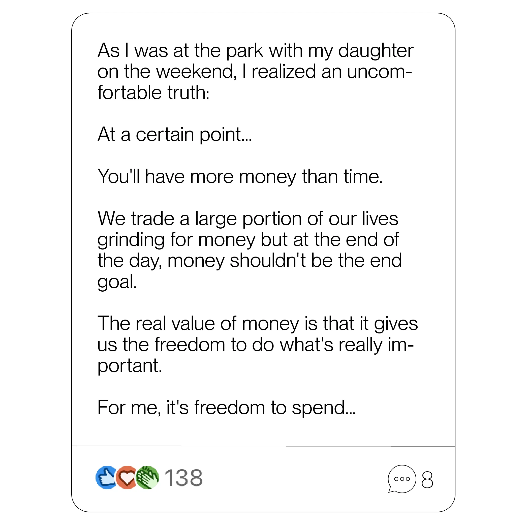 Example linkedin post